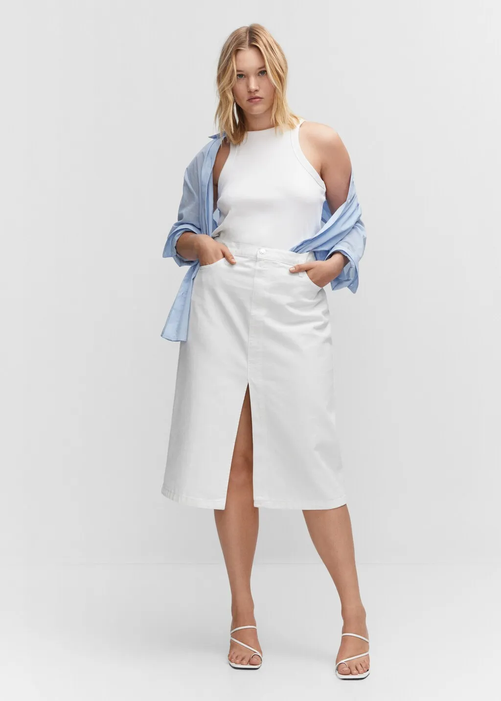 Gonna midi denim
