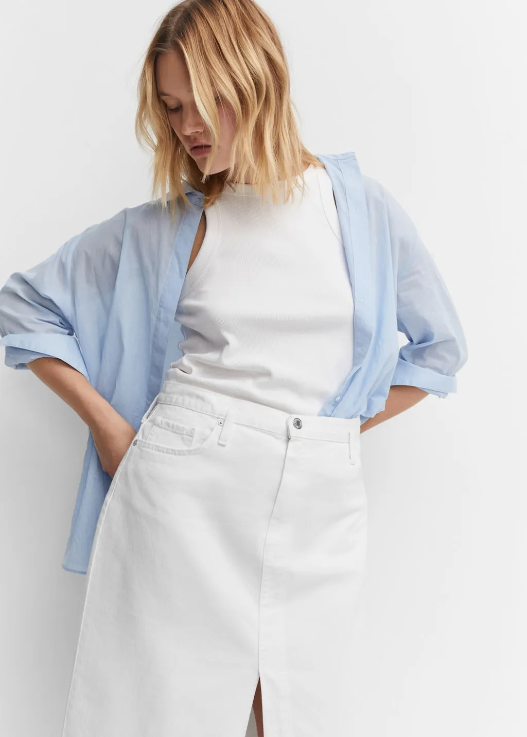 Gonna midi denim