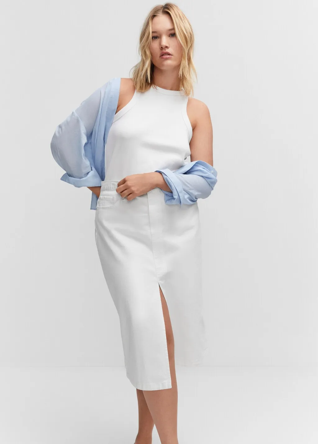Gonna midi denim