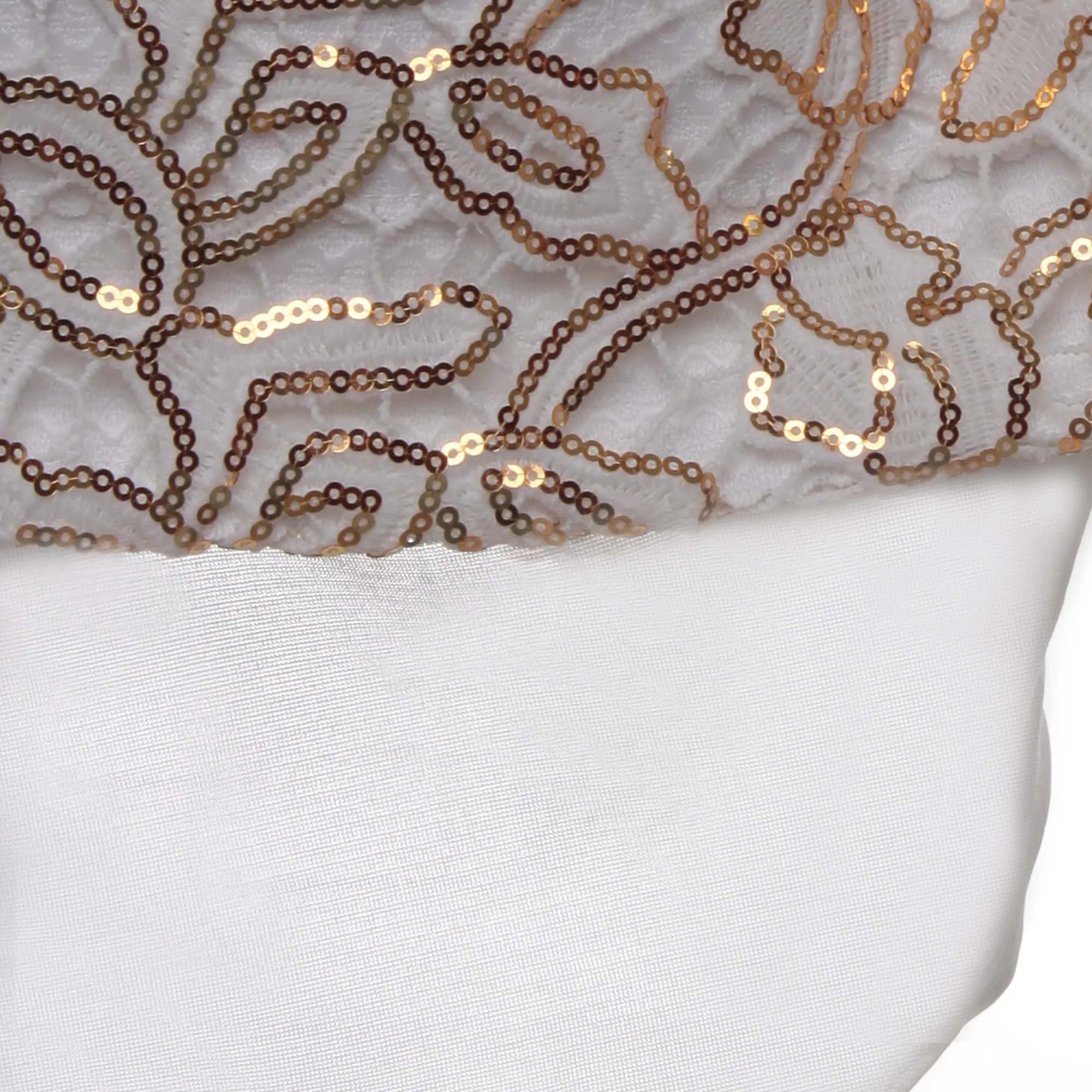 Gonna Teenager Bianca Con Fantasia Paillettes