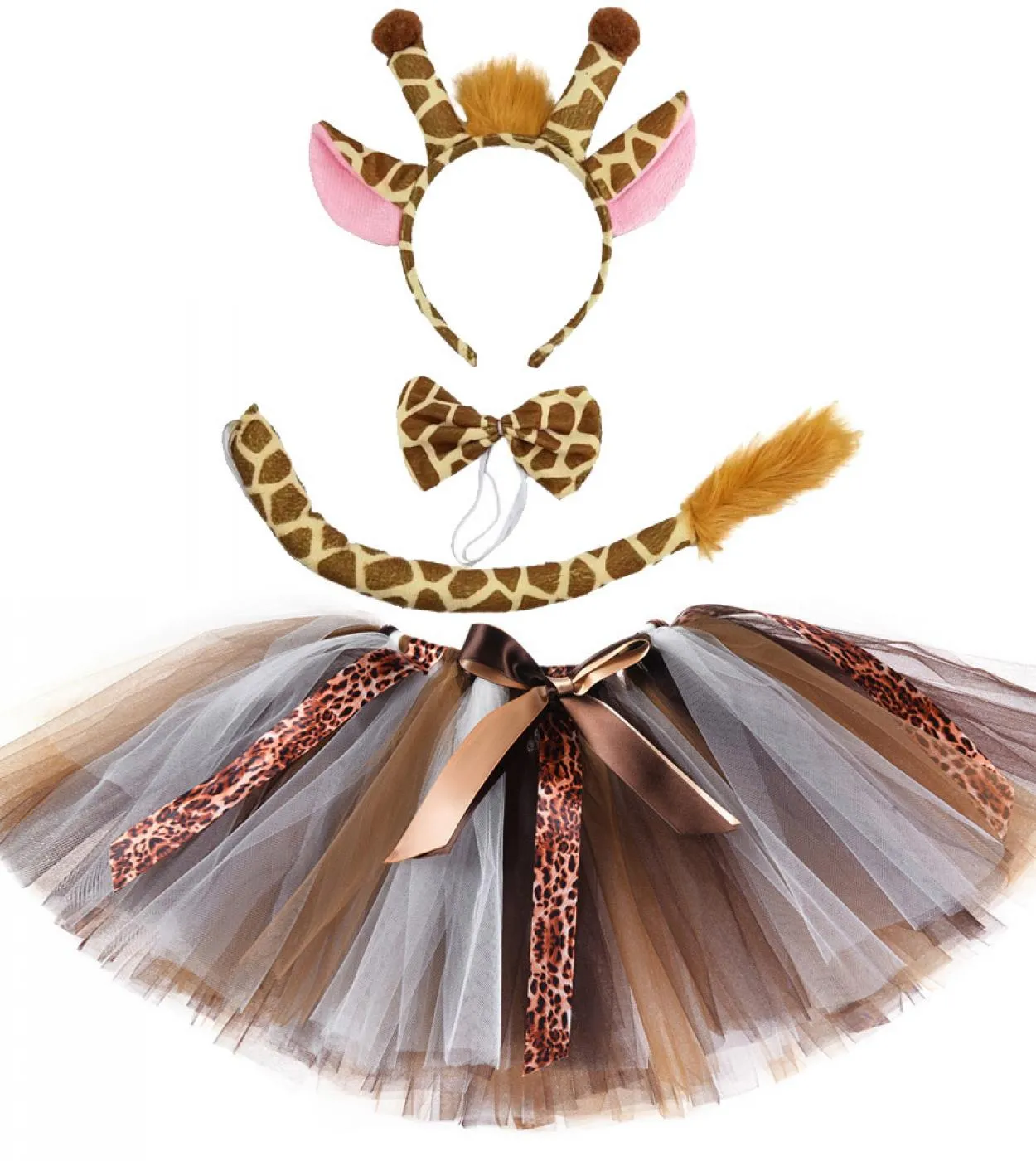 Gonna Tutu Giraffa Tigre Per Bambine Costume Di Natale Di Halloween Per Bambini Toddler Animal Zoo Outfit Compleanno Photosho