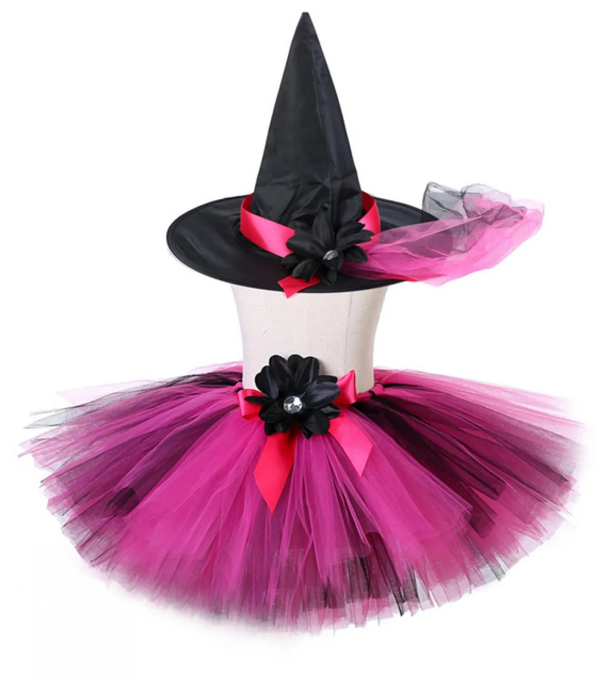 Gonna tutu strega di Halloween per ragazze Tutu di compleanno per bambini Toddler Baby Girl Tulle Gonne Outfit Bambini Strega Fa