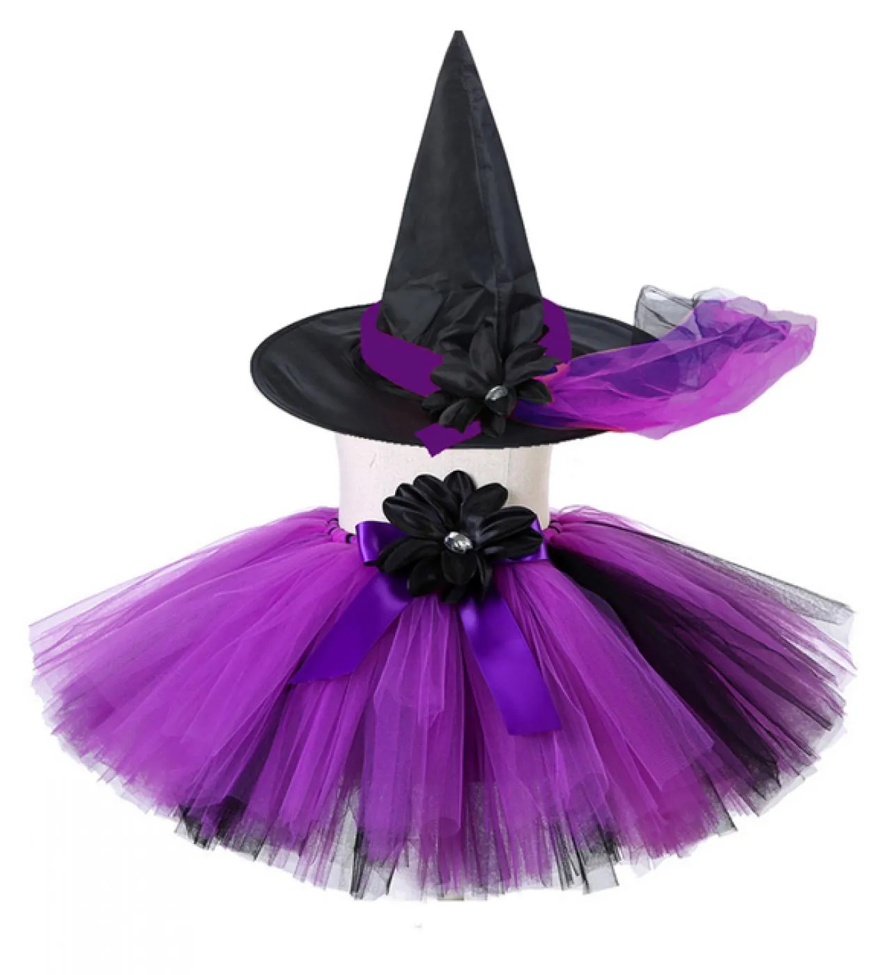 Gonna tutu strega di Halloween per ragazze Tutu di compleanno per bambini Toddler Baby Girl Tulle Gonne Outfit Bambini Strega Fa