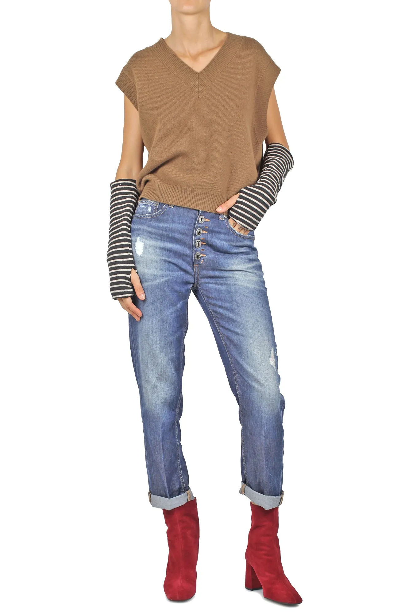 Guanti - 440561 - Nero/Beige