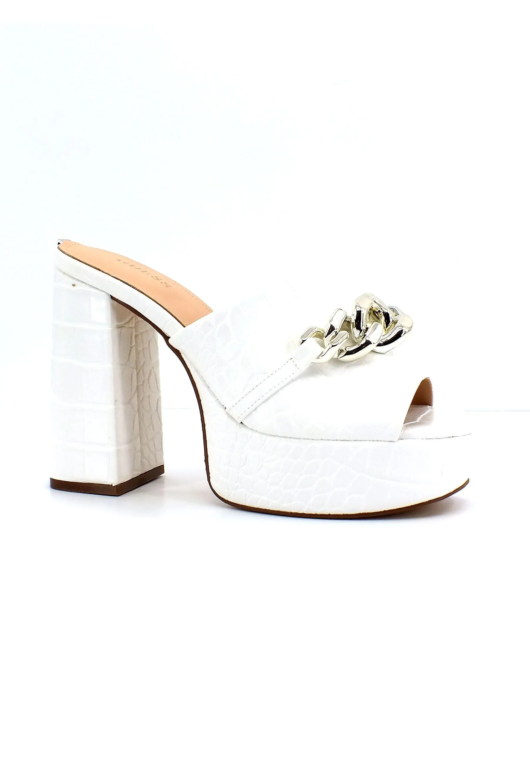 GUESS Sabot Tacco Largo Donna White FL5XANPEL03