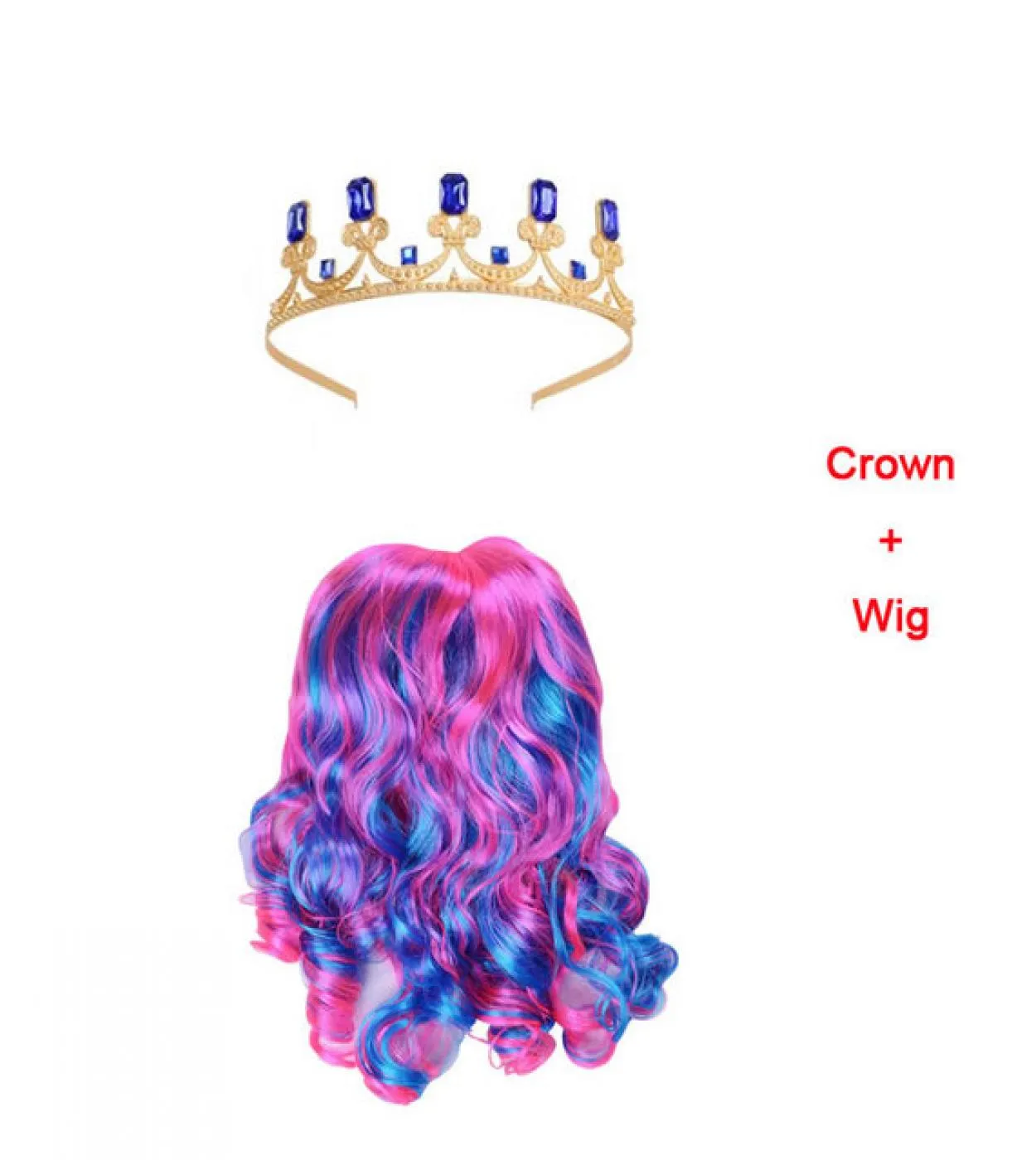 Halloween Descendants 3 Costume per Big Girl Tuta Tuta Natale Bambini Wigrompercrown 3pc Set Kid Boutique