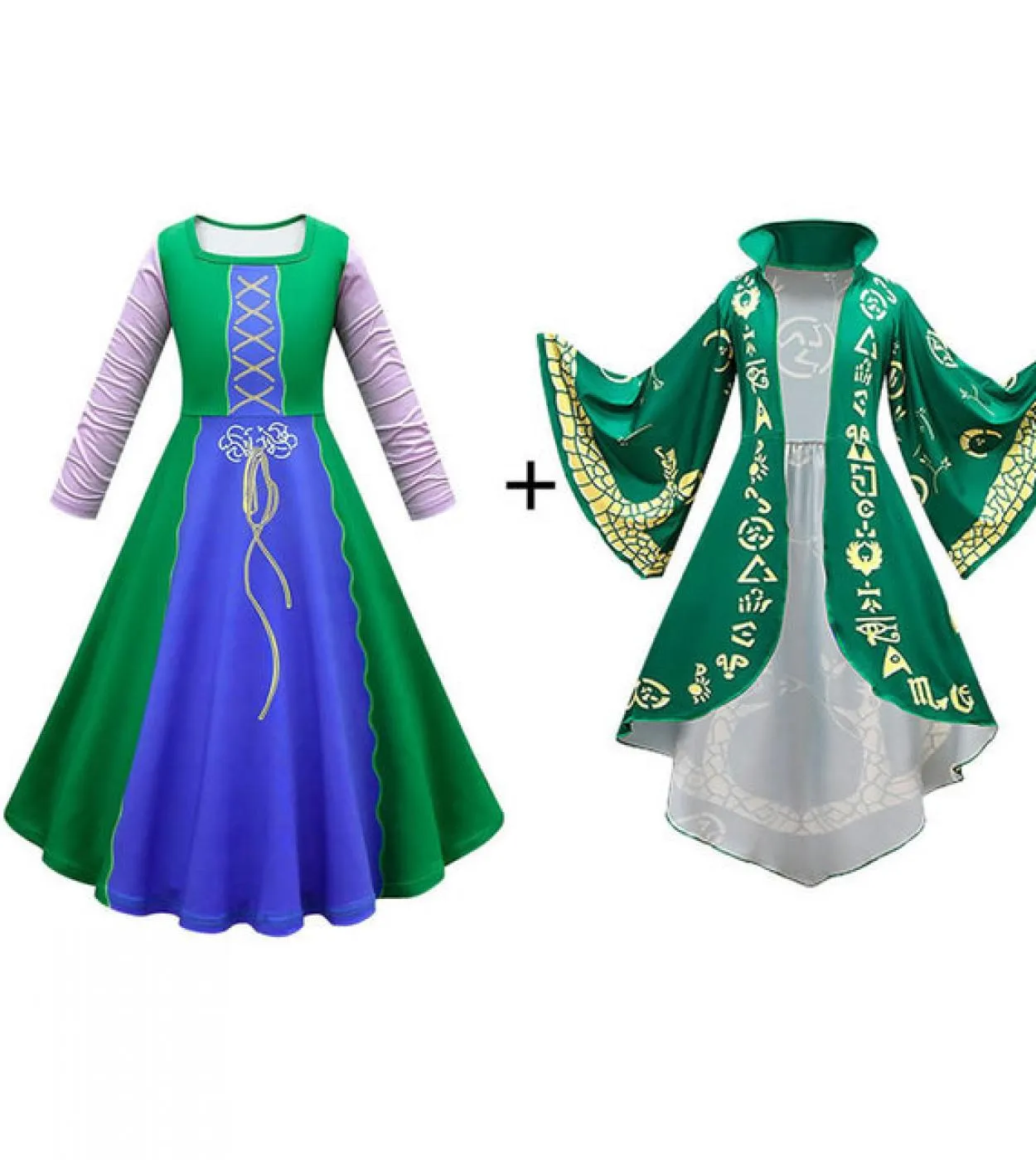 Hocus Pocus 2 Dress For Teen Girl Cosplay Costume Natale Halloween Child Up Party Frockcloak 3pc Outfit Kid Tunica Cl