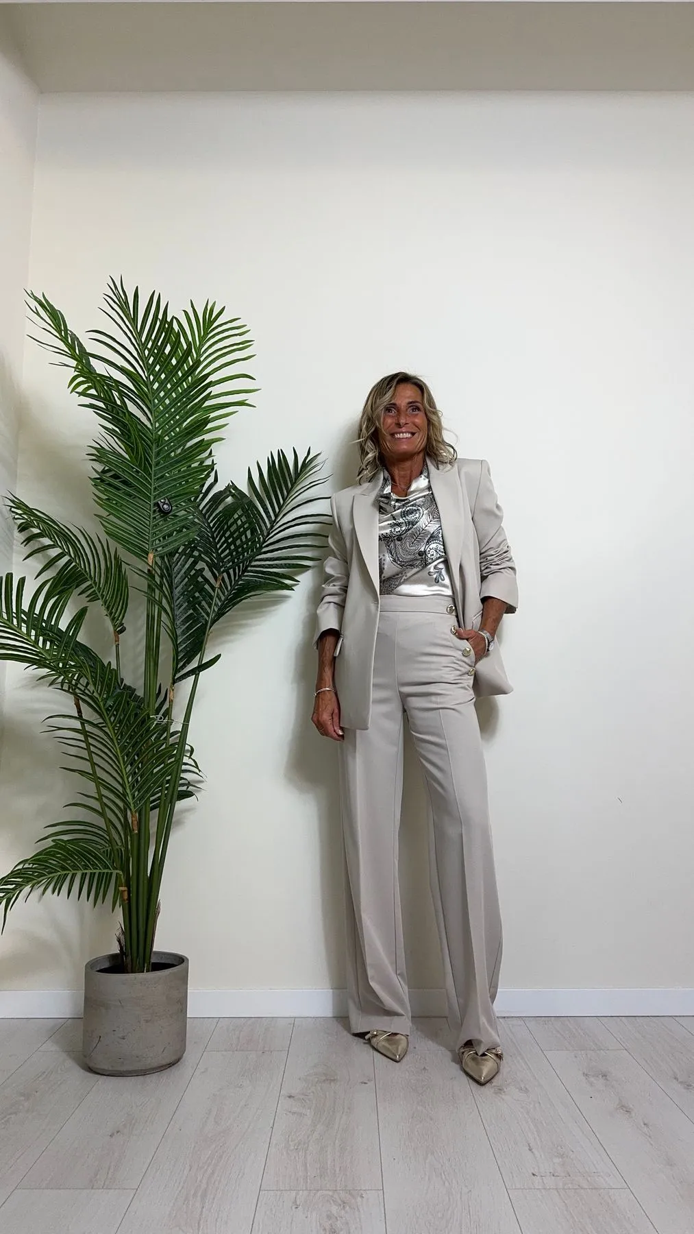 IMPERIAL - P4R9HIC - PANTALONE POLIVISCOSA, BOTTONI MILITARY (STILE E. FRANCHI) GAMBA DRITTA