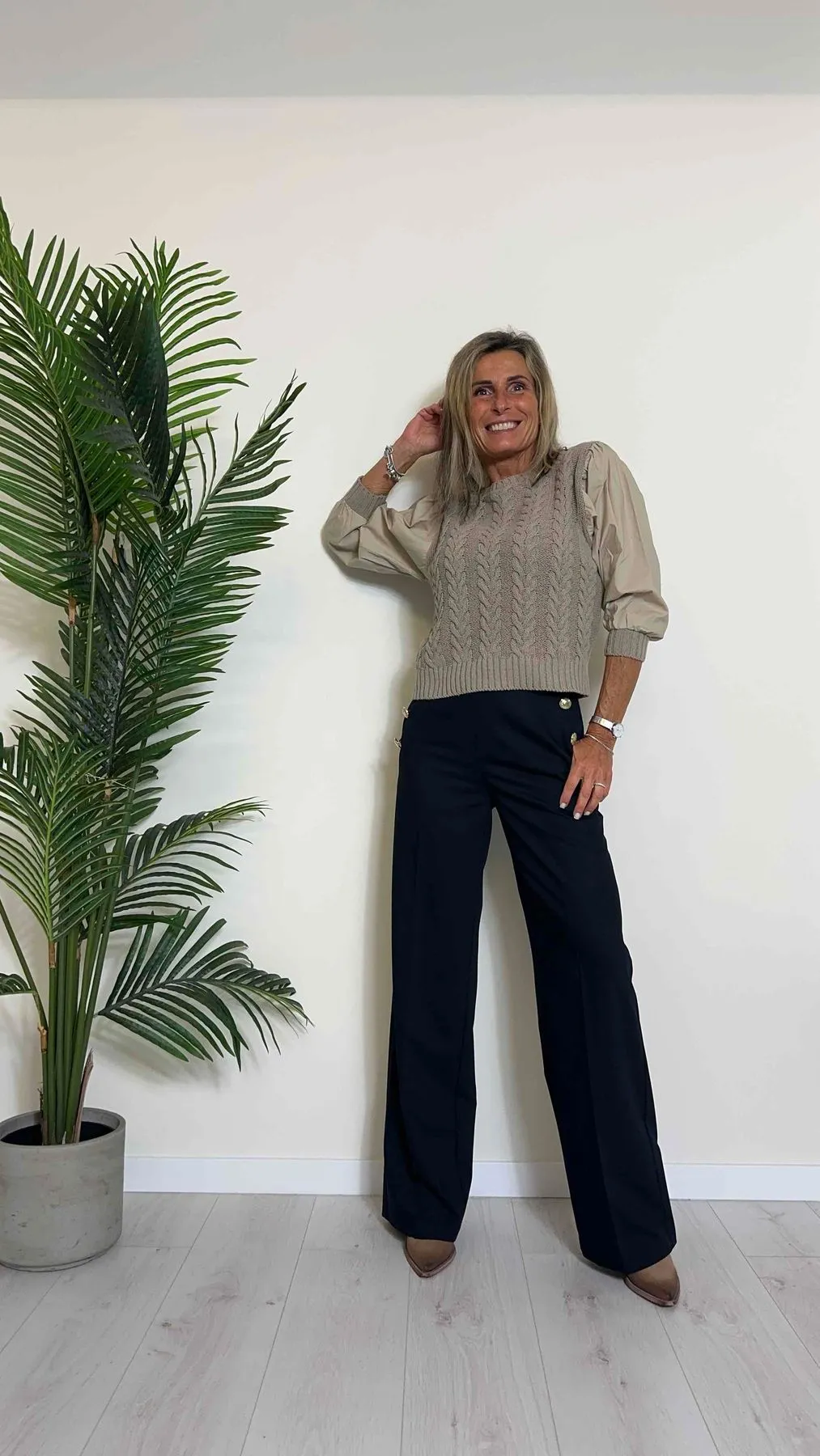IMPERIAL - P4R9HIC - PANTALONE POLIVISCOSA, BOTTONI MILITARY (STILE E. FRANCHI) GAMBA DRITTA