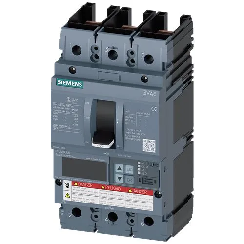 Interruttore automatico con contenitore stampato MCCB 3VA6140-5KP31-0AA0, 3, 40A, potere di interruzione 35 kA, Fissa