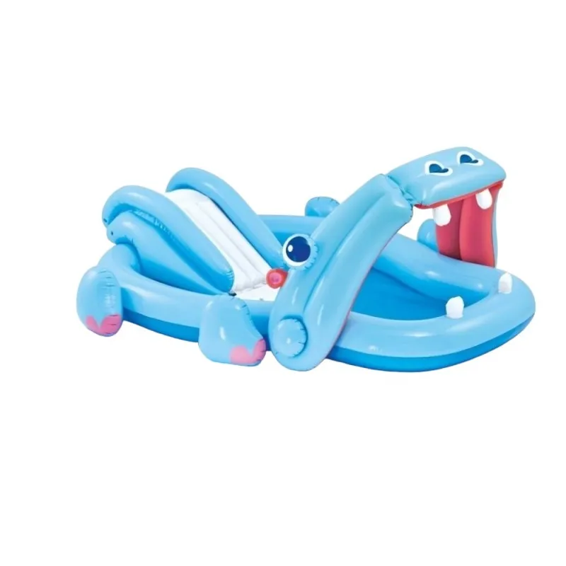 Intex Piscina fuoriterra Ippopotamo Gonfiabile con scivolo 221 cm