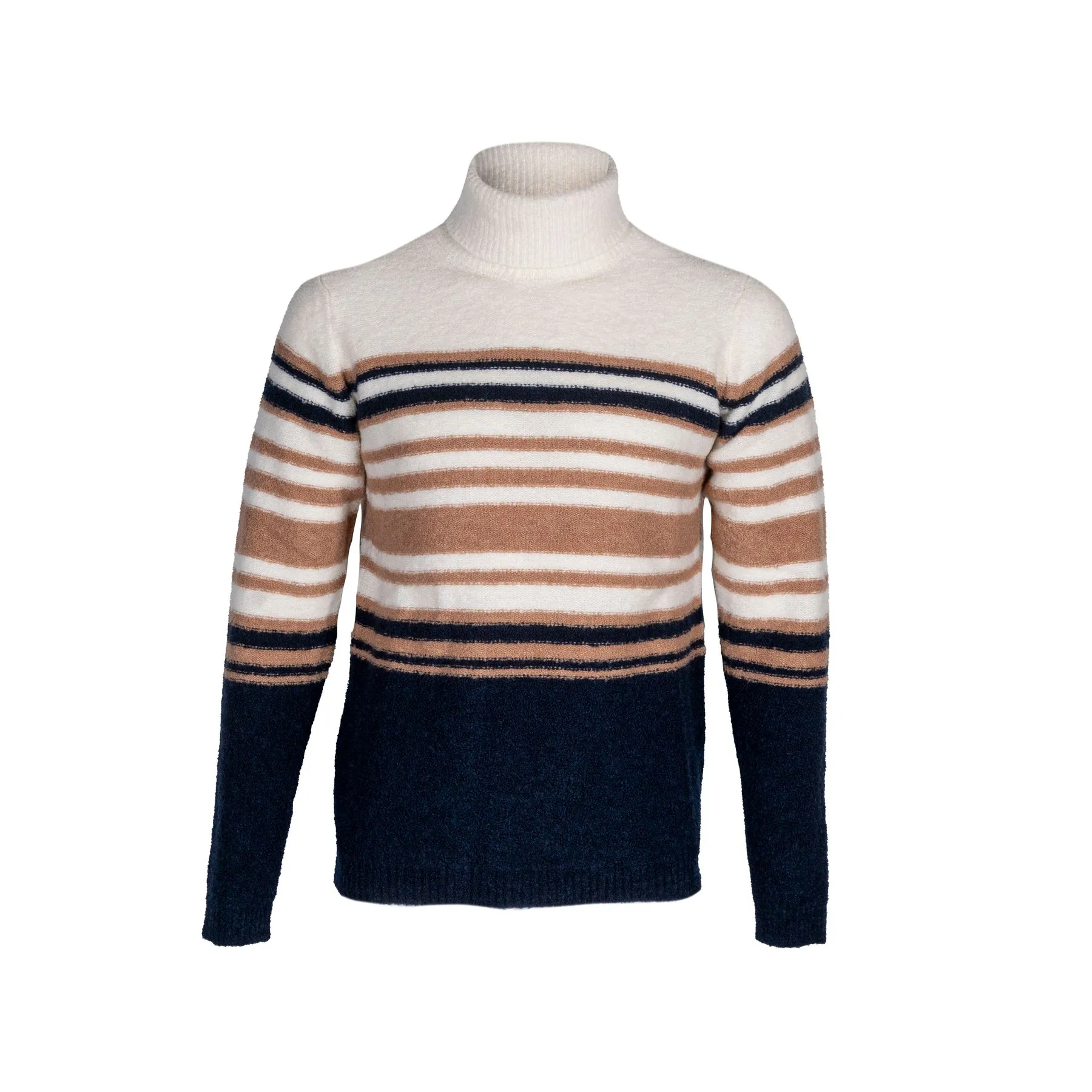IRISH CRONE MAGLIONE DOLCEVITA A RIGHE 