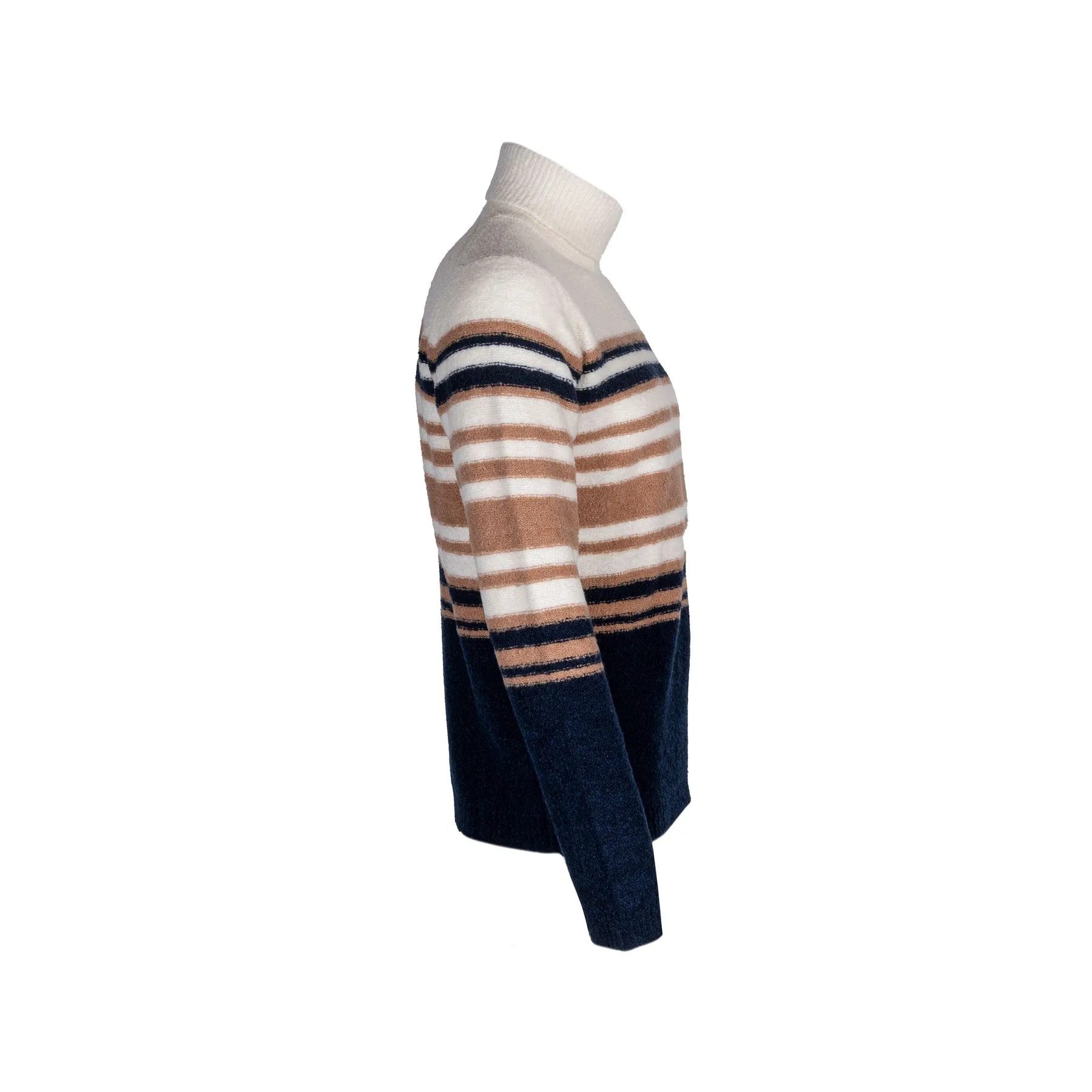 IRISH CRONE MAGLIONE DOLCEVITA A RIGHE 