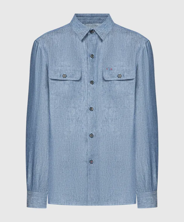 ISAIA Camicia di lino OSH00997600