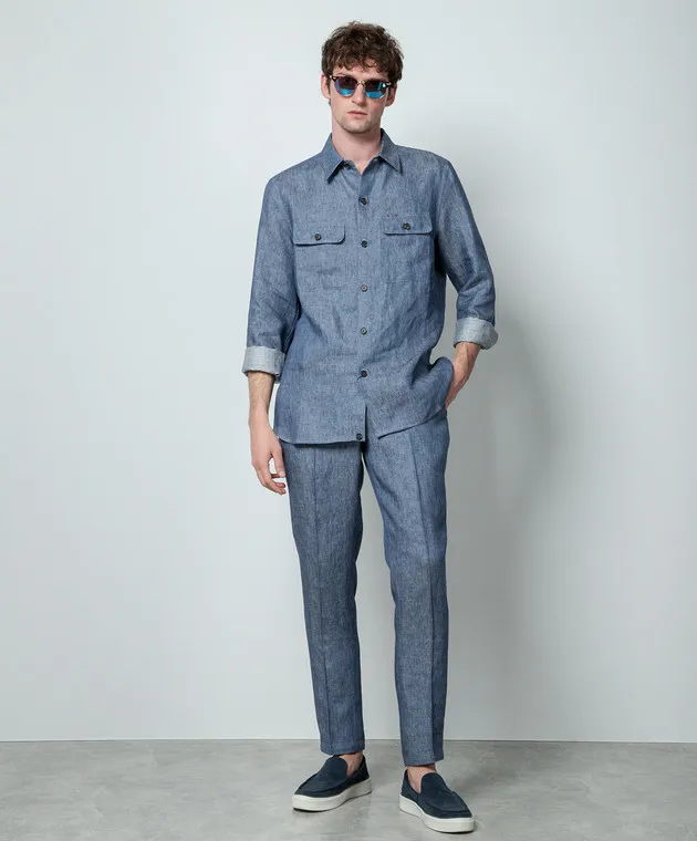 ISAIA Camicia di lino OSH00997600