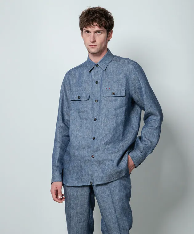 ISAIA Camicia di lino OSH00997600