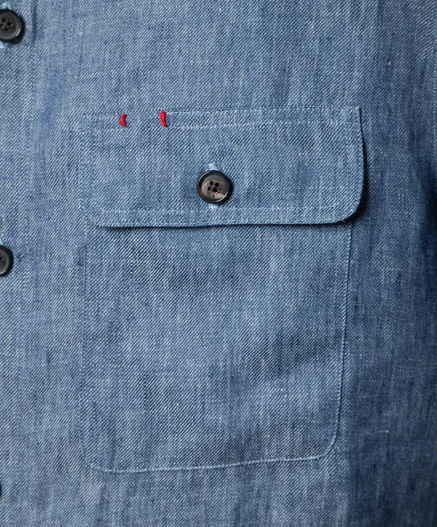 ISAIA Camicia di lino OSH00997600