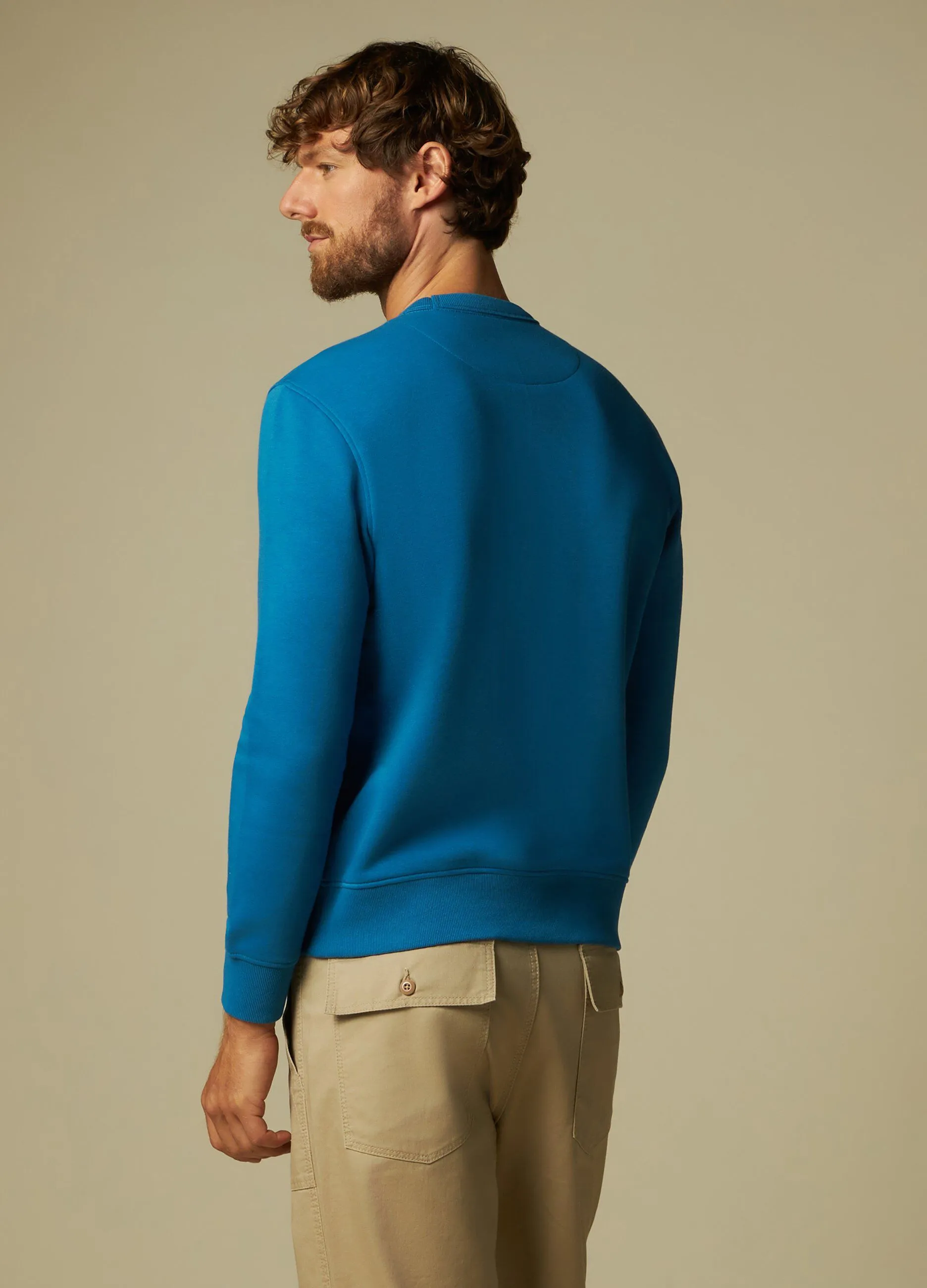 J. HART & BROS  Felpa in misto cotone con ricamo uomo