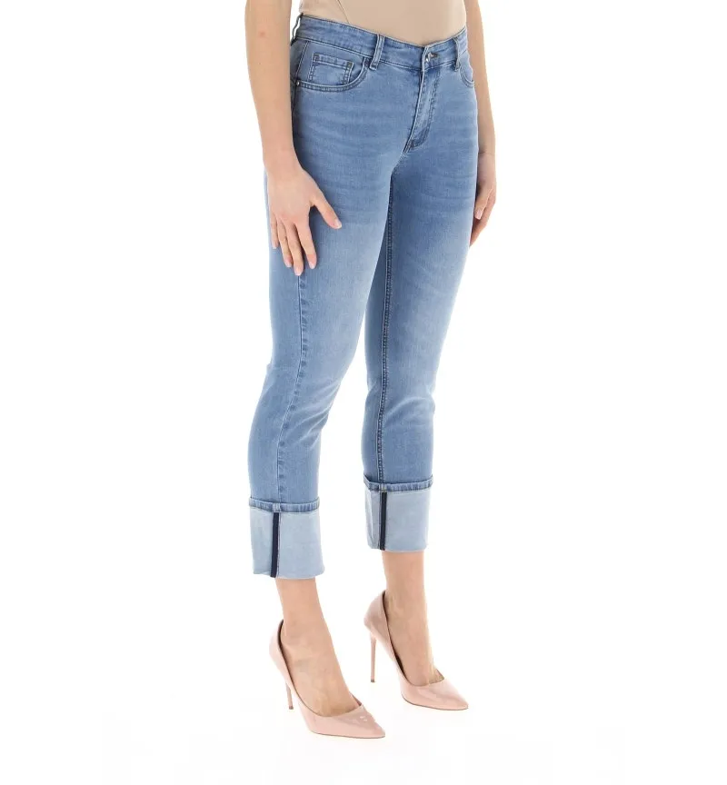 Jeans con risvolto