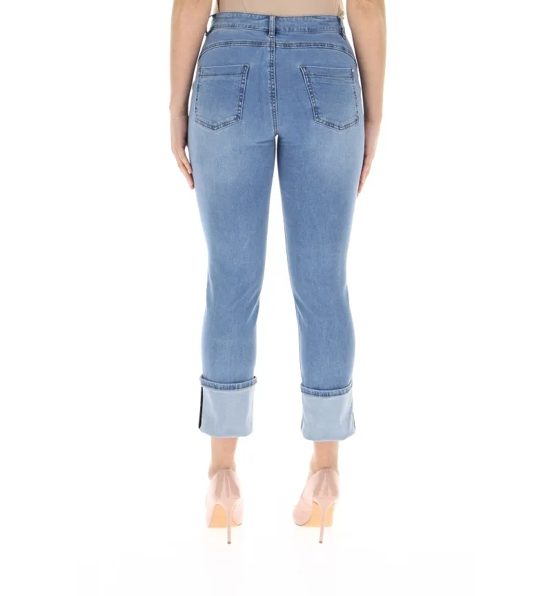 Jeans con risvolto