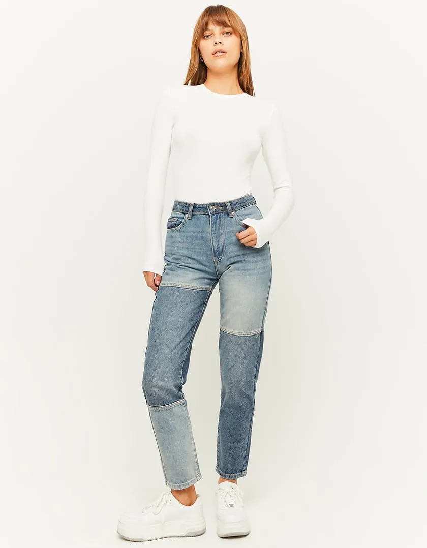 Jeans Mom a Vita Alta  
