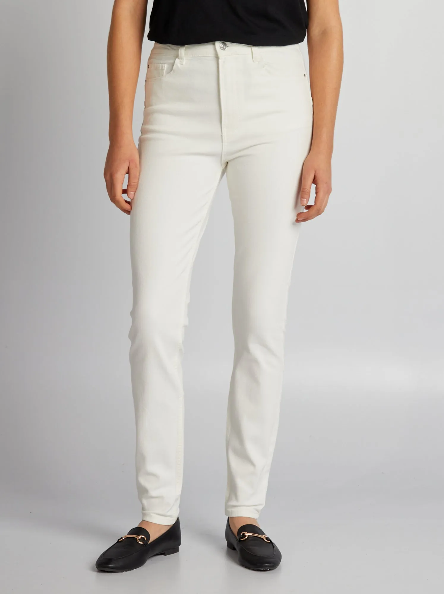 Jeans skinny a vita alta - L30 - BIANCO