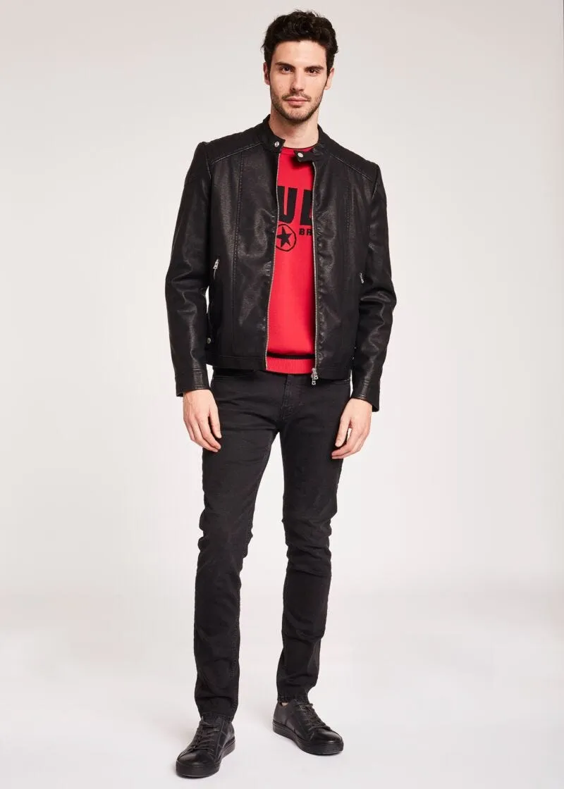 Jeans skinny con banda laterale