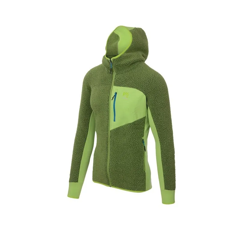 KARPOS 80'S HOODIE FLEECE SPINDLE TREE/LIME GREEN