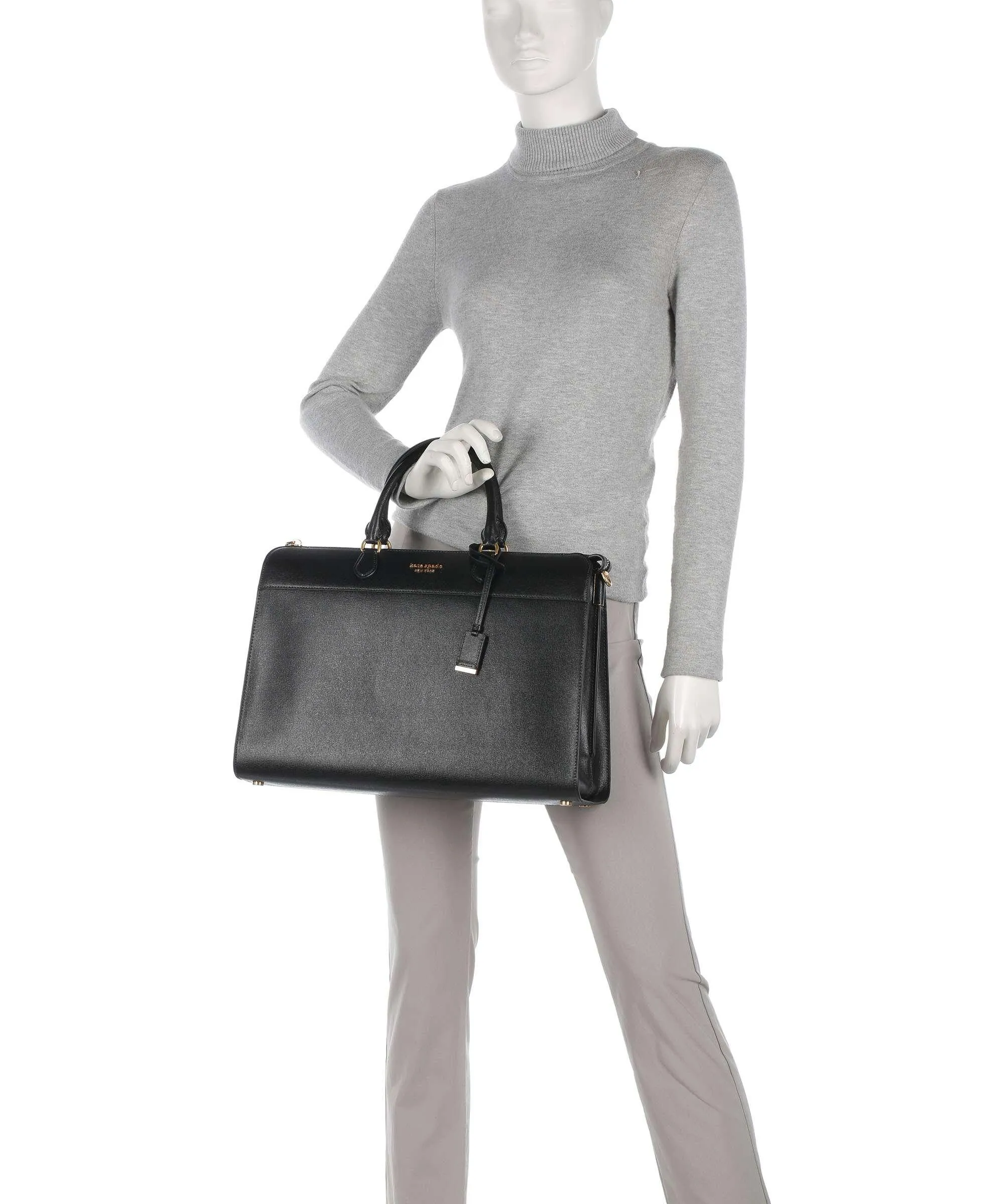  Kate Spade New York Morgan Borsa a mano 15″ saffiano leather nero  