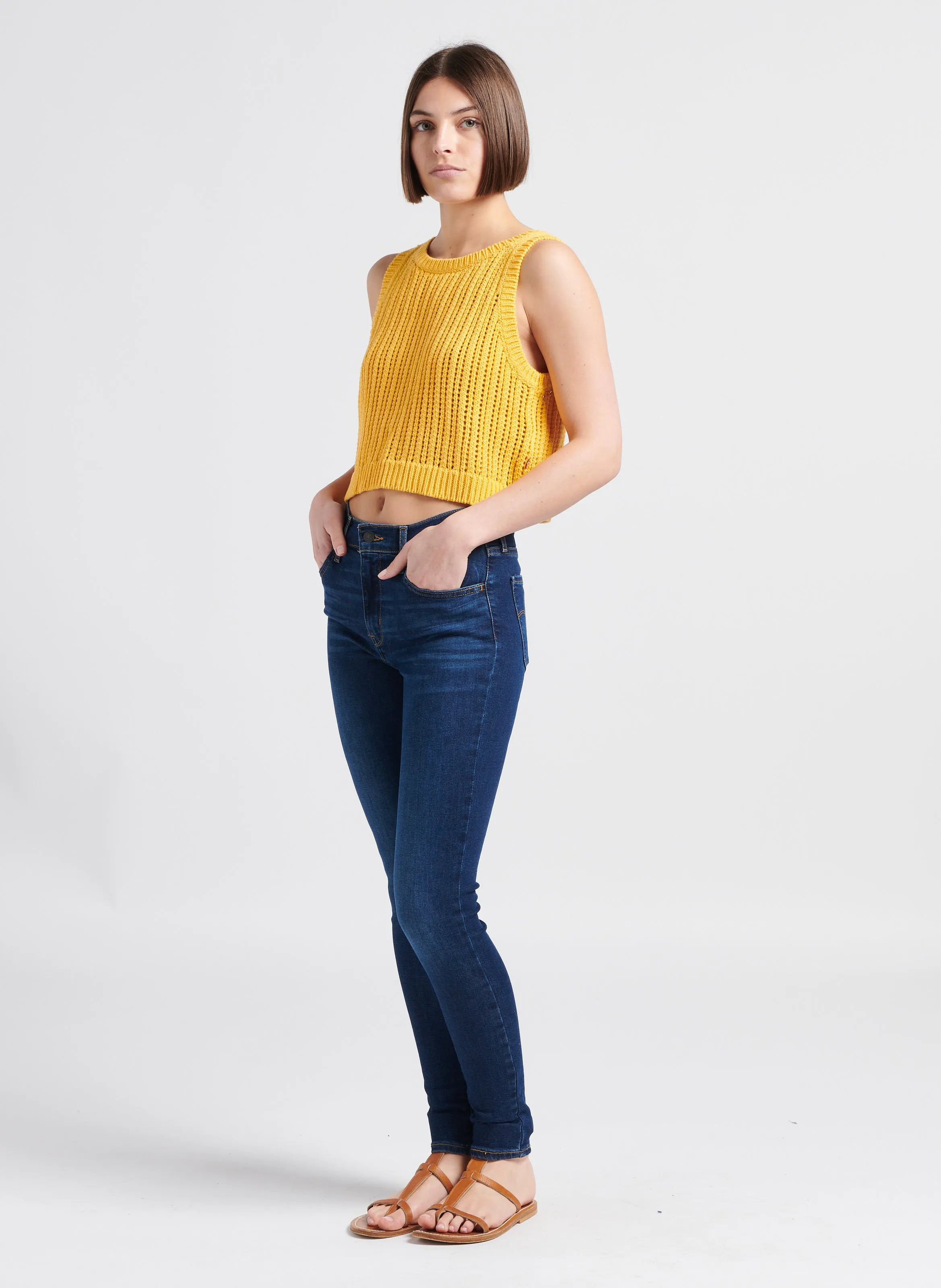  LEVI'S   720 HIRISE SUPER SKINNY - Jeans skinny a vita alta in misto cotone | Jeans slavati