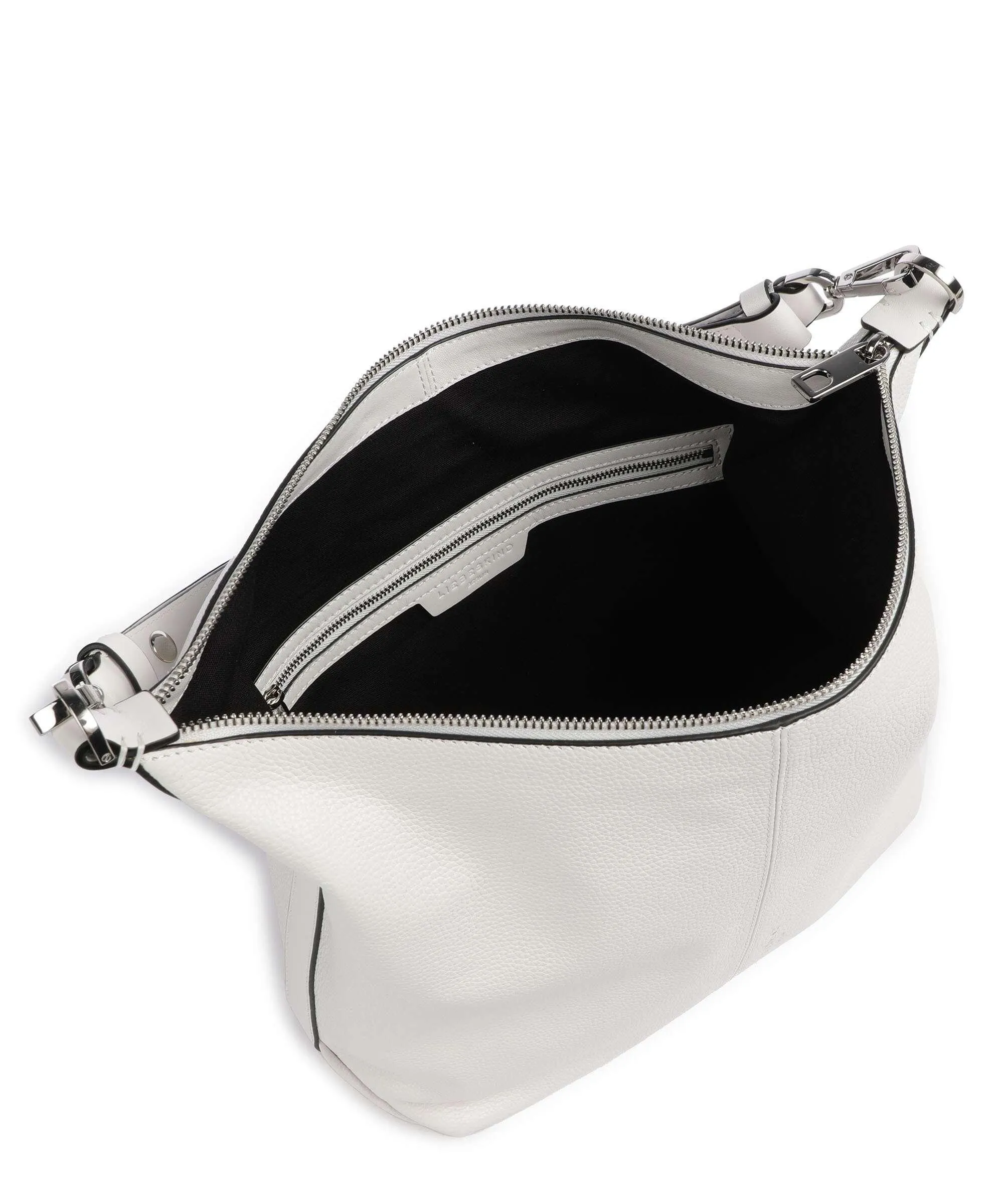 Liebeskind Paris 4 Small Pebble M Borsa hobo pelle di vacchetta grana bianco  