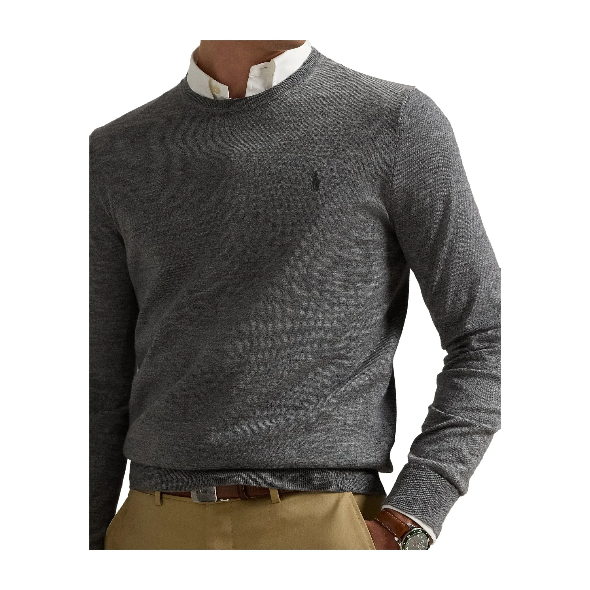 Maglia Uomo Grigia slim in lana