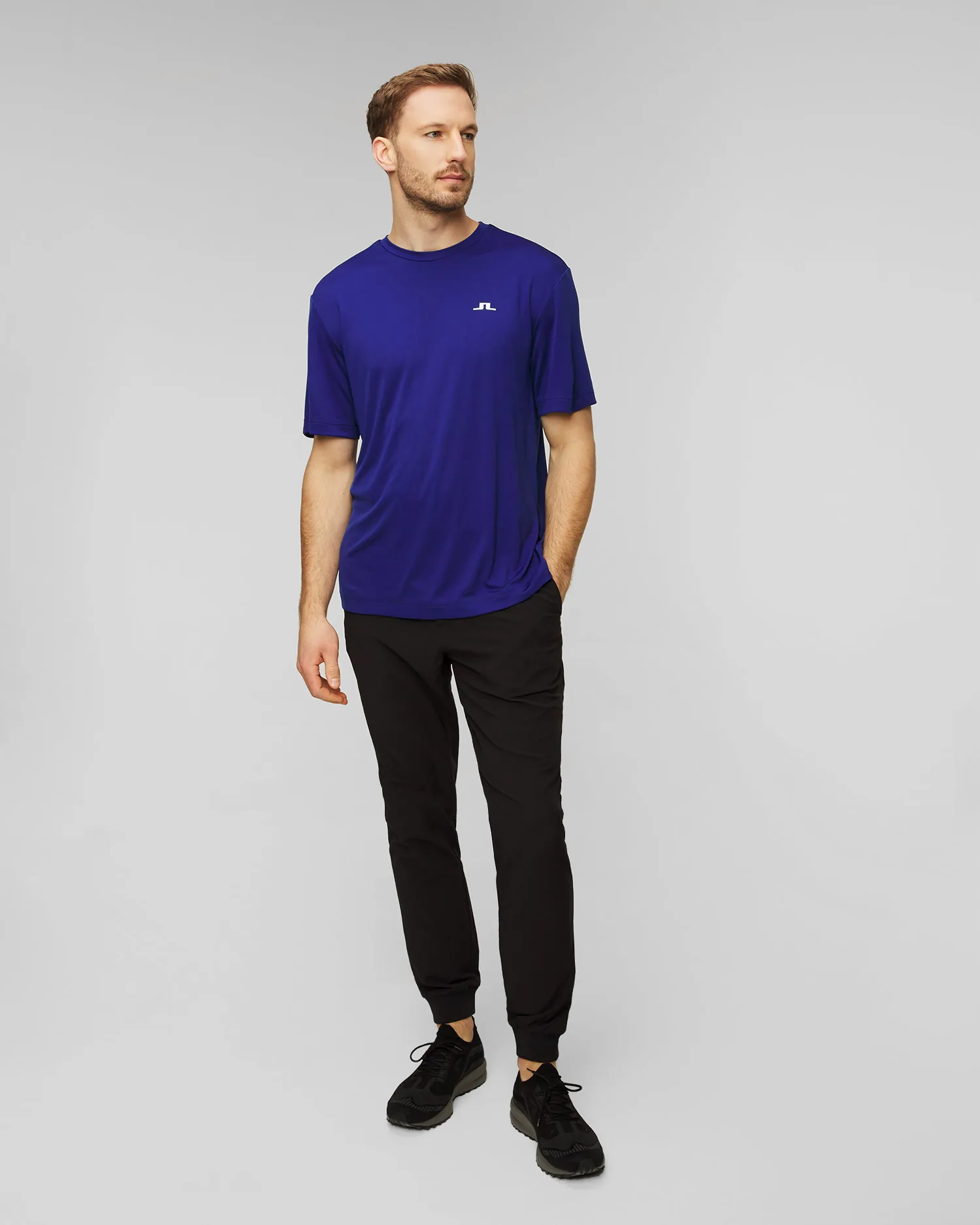 Maglietta blu da uomo J.Lindeberg Ade AMJT10044-o328