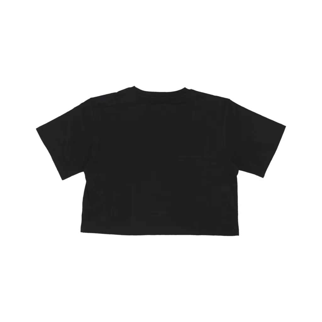 maglietta corta donna w simple logo crop tee BLACK