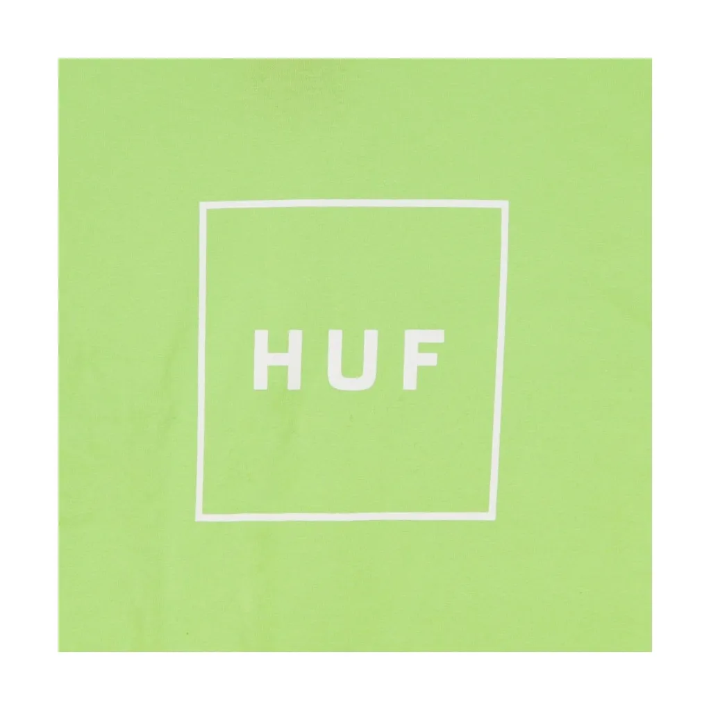 MAGLIETTA ESSENTIALS BOX LOGO HUF GREEN