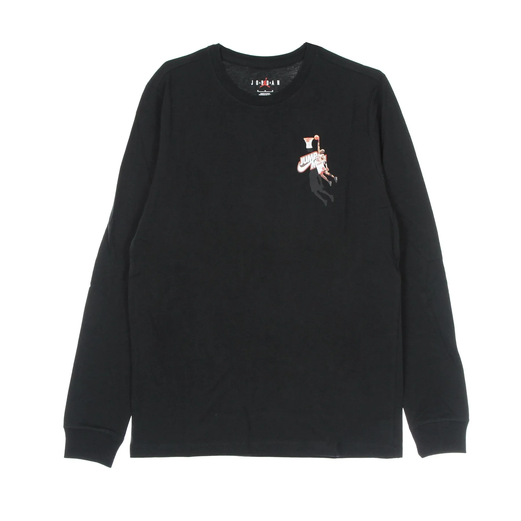 Maglietta Manica Lunga Uomo Jumpman L/s Tee Black/chile Red