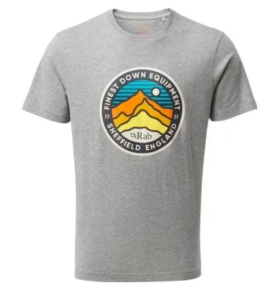 Maglietta Rab Stance 3 Peaks SS (Grey Marl) da uomo