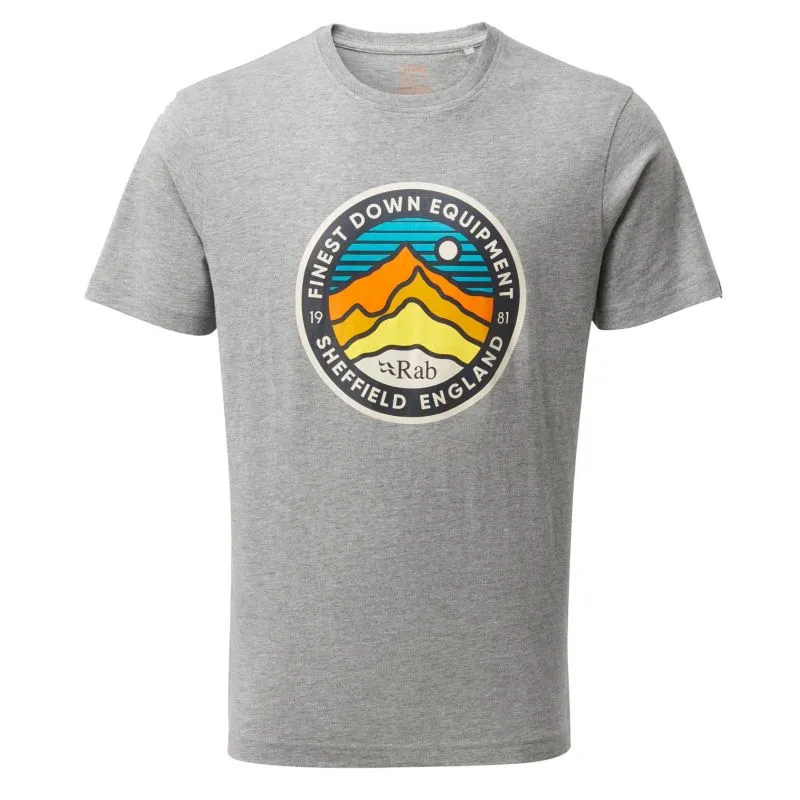Maglietta Rab Stance 3 Peaks SS (Grey Marl) da uomo