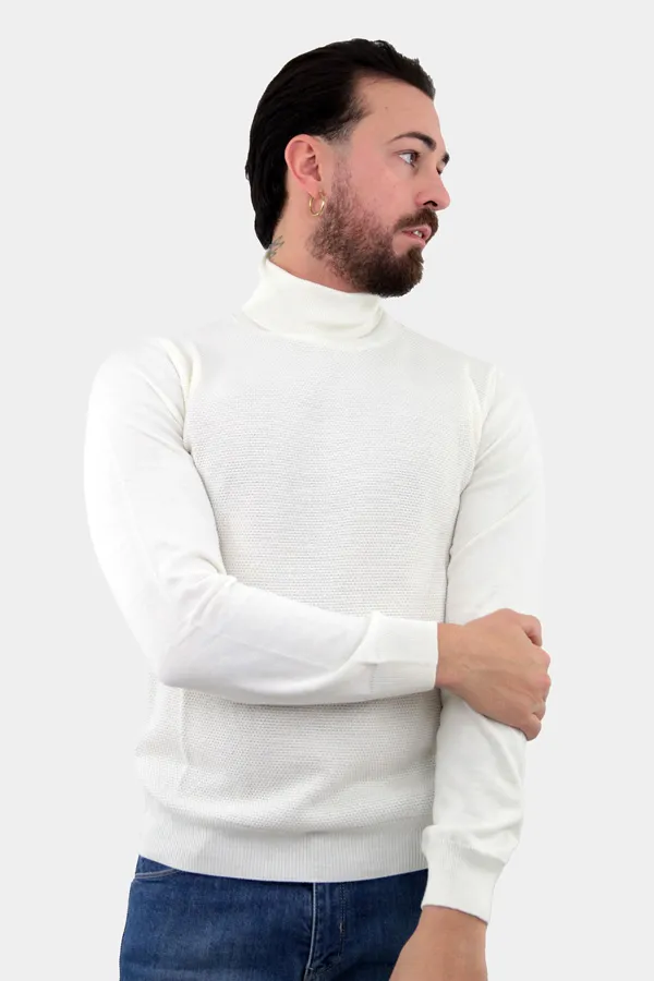 MAGLIONE DOLCEVITA DANIEL BIANCO PANNA 