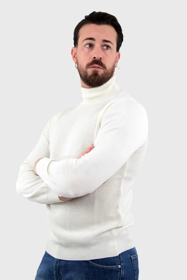 MAGLIONE DOLCEVITA DANIEL BIANCO PANNA 