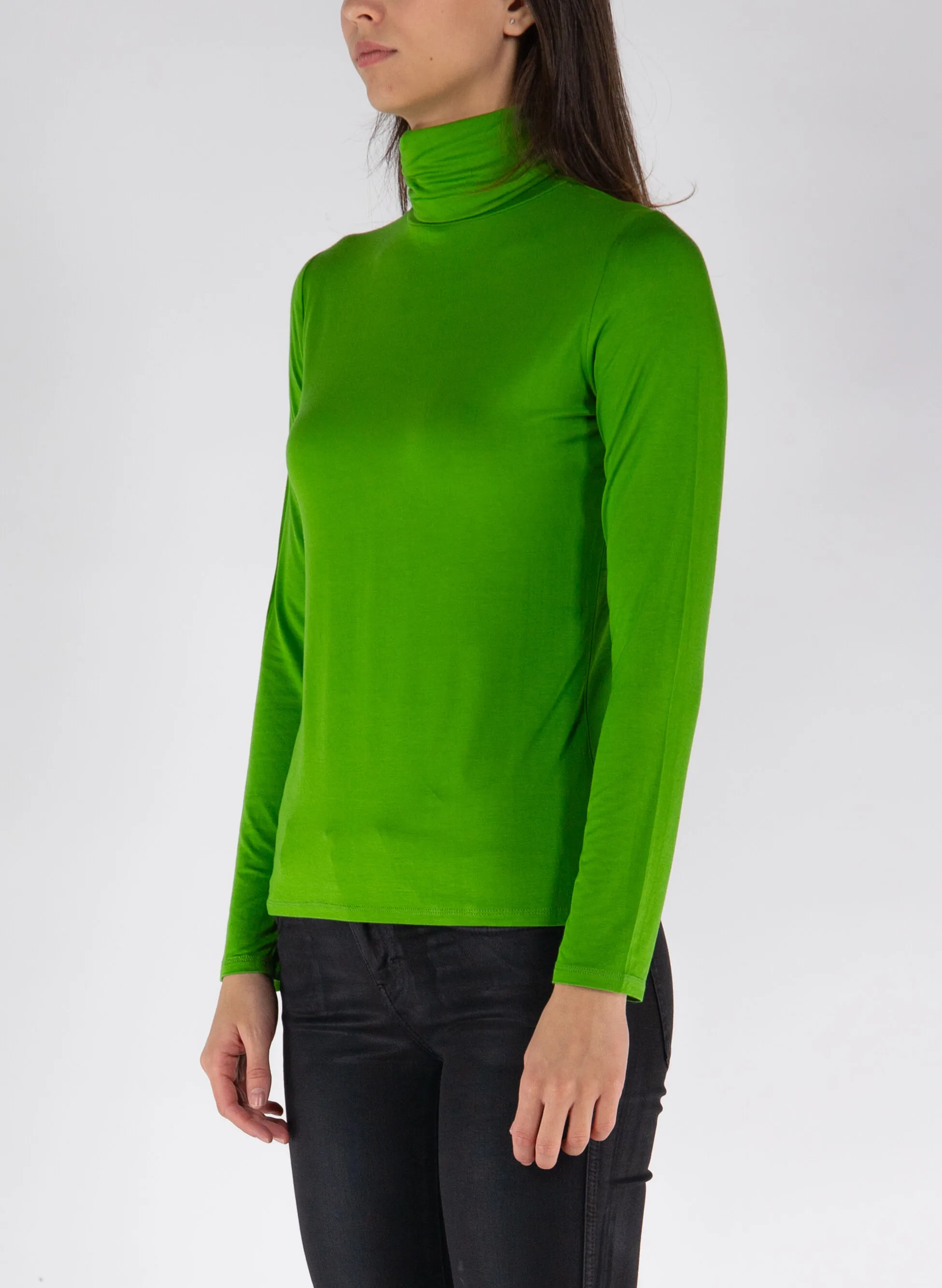 maglione dolcevita jersey viscosa