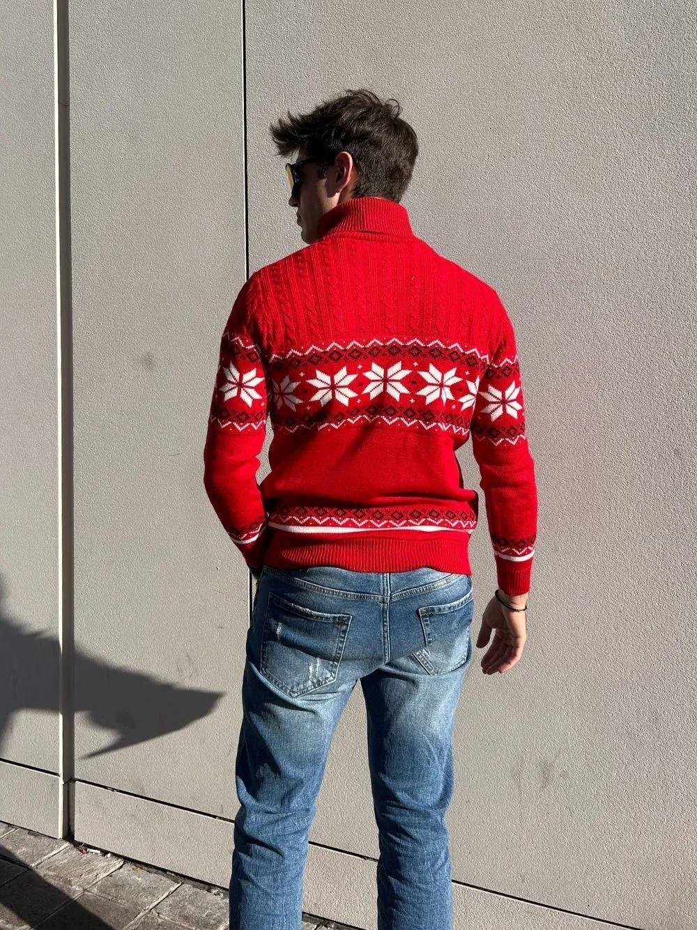 Maglione dolcevita stelle di natale