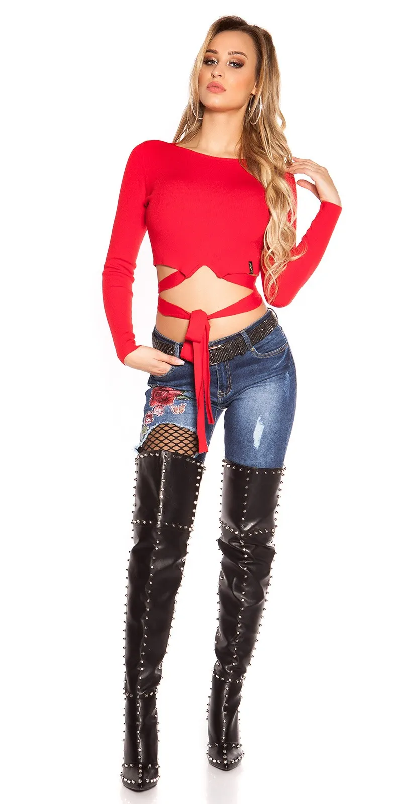 Maglione  sexy MAI029 rosso