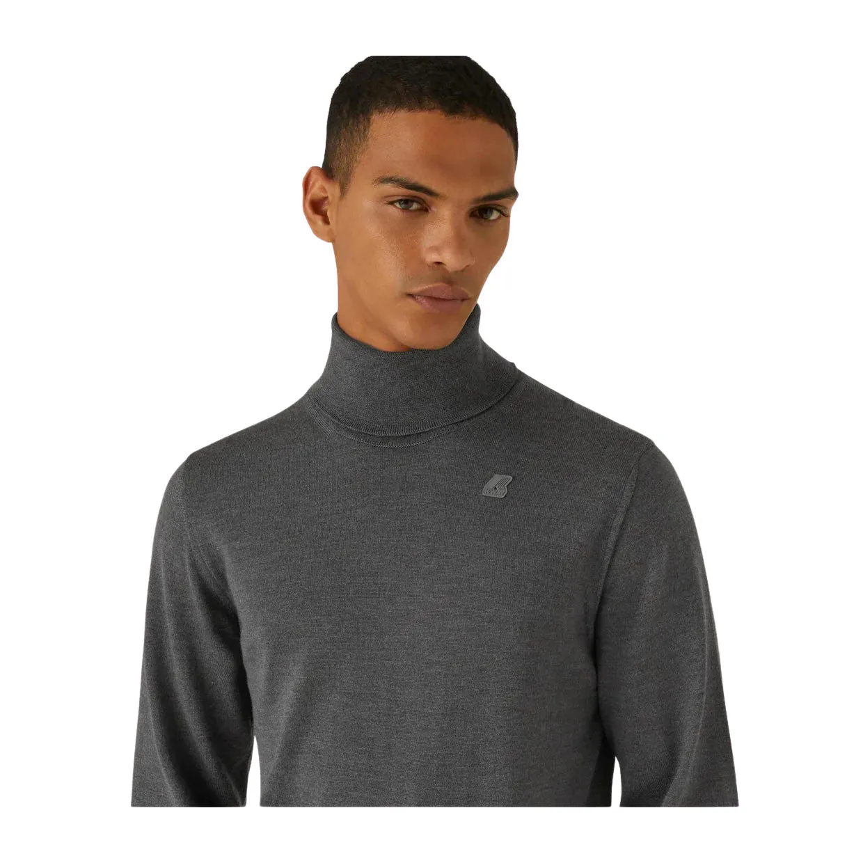 Maglione Uomo K-Way Henry Merino Grigio Scuro