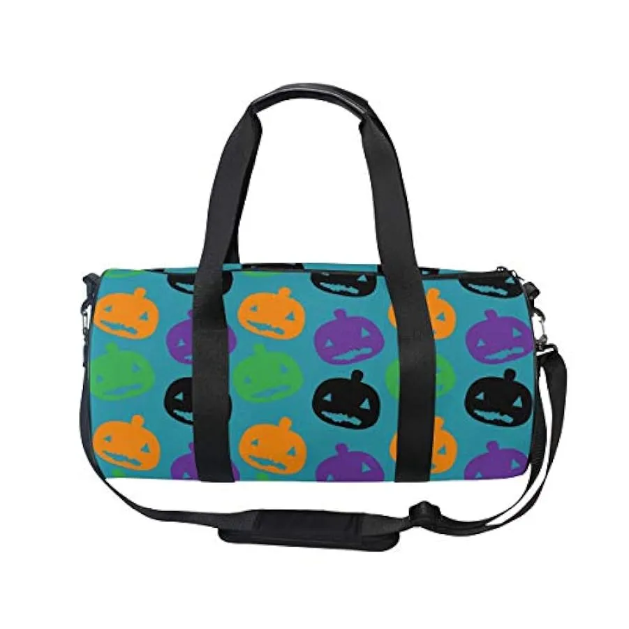 MALPLENA Zucche di Halloween variopinte Drum palestra borsone donne borsa da viaggio 215036693