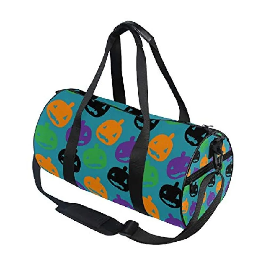 MALPLENA Zucche di Halloween variopinte Drum palestra borsone donne borsa da viaggio 215036693