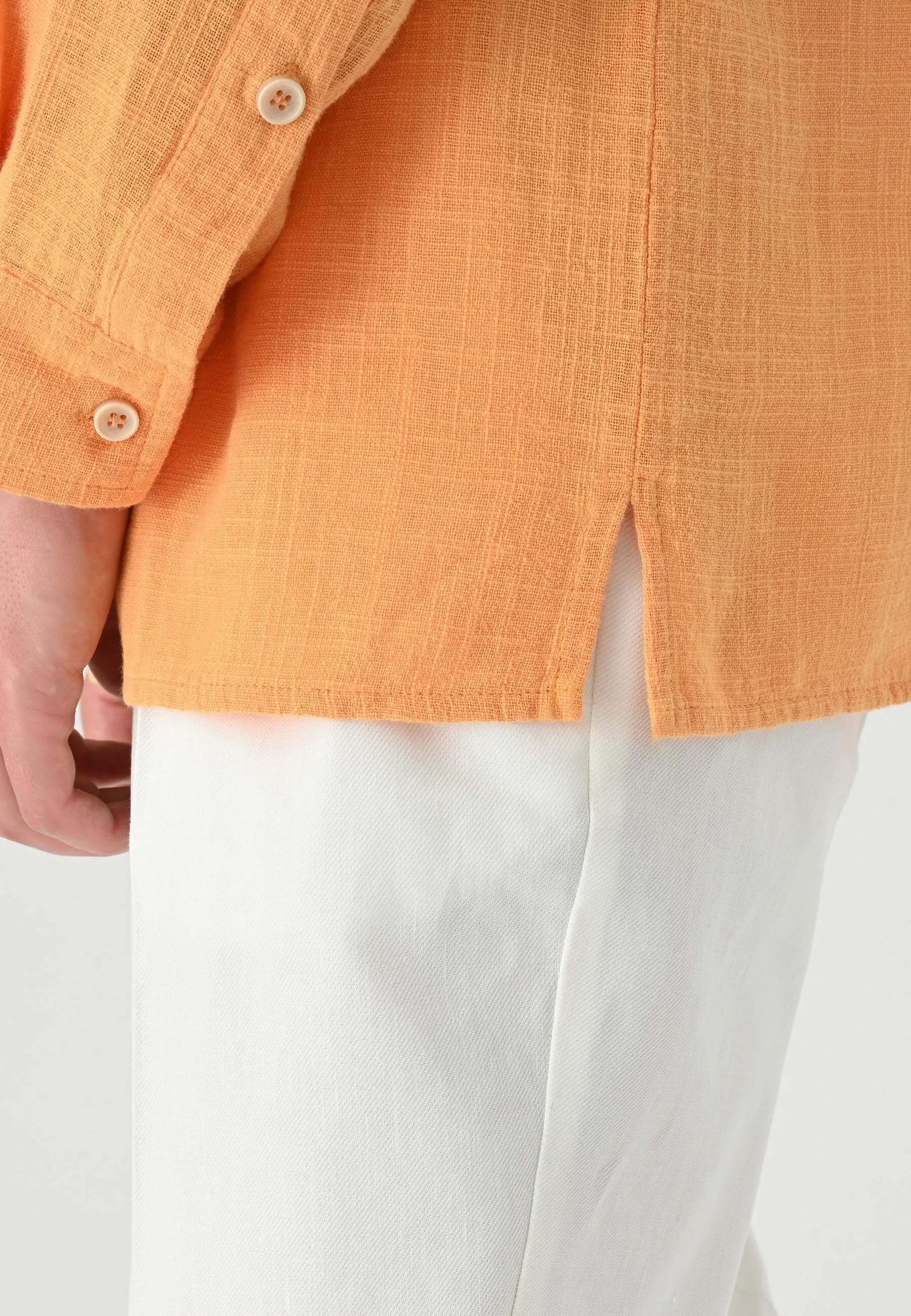 MANDARIN COLLAR LONG SLEEVE   - Camicia