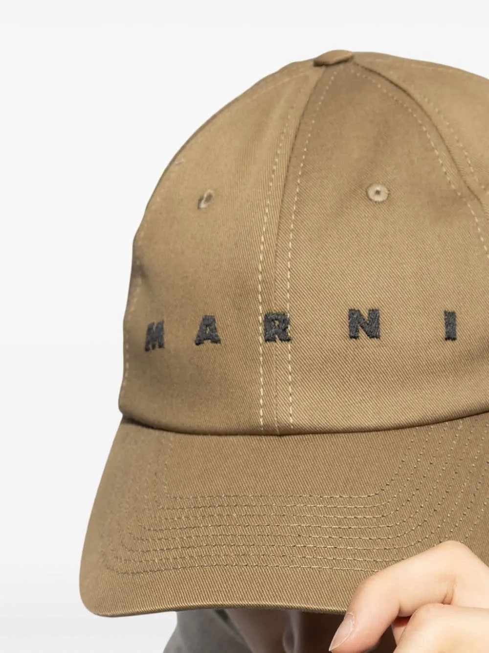 Marni Cappellino Verde Uomo Ricamo Logo