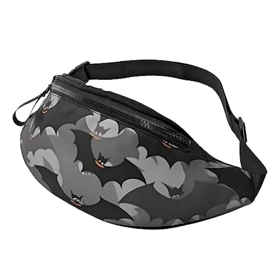 Marsupio con stampa di pipistrelli di Halloween grigio marsupio, Nero , Taglia unica 147555578