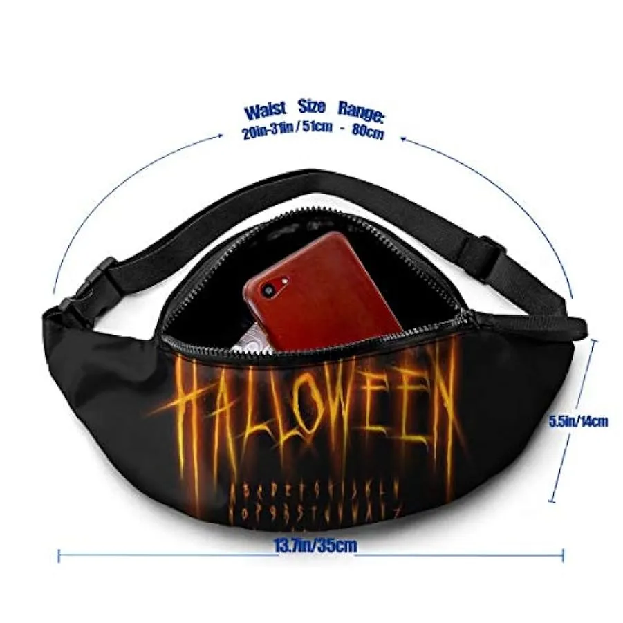 Marsupio per Uomo Donna,Marsupio Halloween con Cintura Tasca a Tracolla Regolabile Borsa a Tracolla Borsa sul Petto per Viaggiar